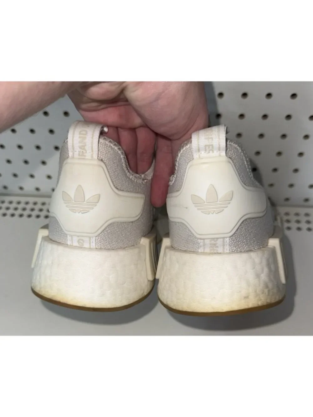 Adidas NMD R1 Aluminum White Mens Athletic Shoes Sneakers Size 10 IE4695